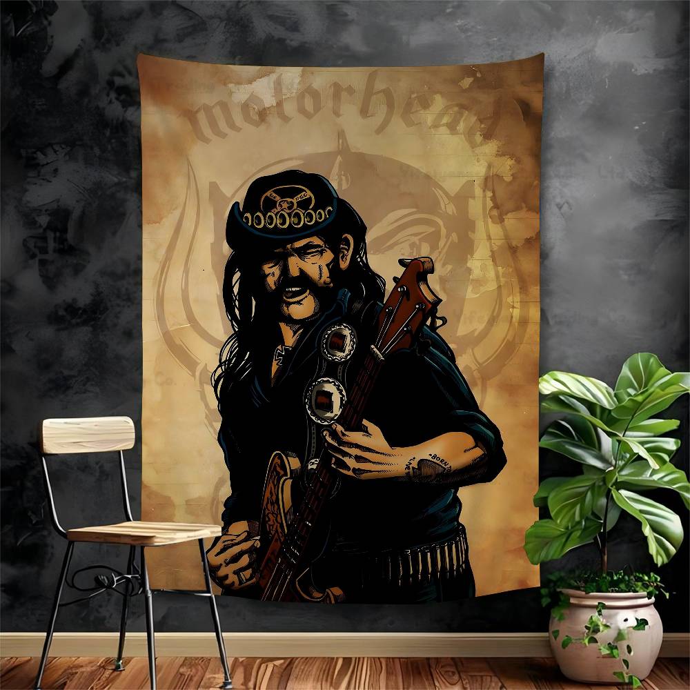 Singer LLemmyKilmister Druk Artystyczny na Gobelinie Tani Hippisowy Dekor Ścienny Boho Gobeliny Ścienne Sztuka Mandali Dekoracja Domu