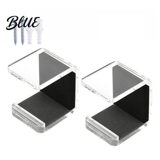 Hockey Stick Accessories 2PCS Acrylic Wall Mount Rack Space Saving Horizontal Display Case Holder Stable Rack with Protective Padding for