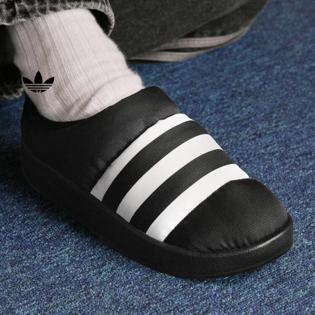 Adidas  Хлебные туфли  PUFFYLETTE Классические Спортивные Хлопковые Туфли - Adidas Трилистник GY4559 36.5 чёрный