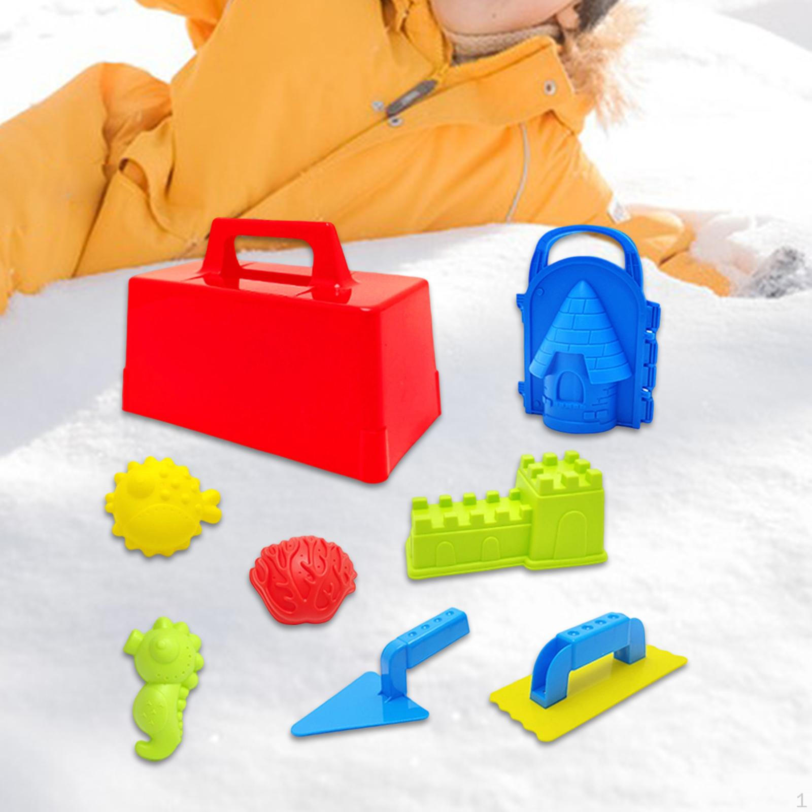 

8Pcs Snow Toys Fort Building Tools Birthday Gifts for Boys Girls Snowball Fight Game Beach Sand