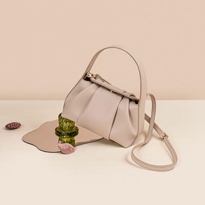 French Pleated Cloud Bag Versatile and Fashionable Handbag Leather Women's Crossbody Bag