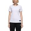 Adidas Logo Label Round Neck Short Sleeve T-Shirt Women T-Shirts White EA2099
