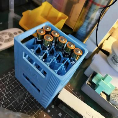 Hard Plastic 3D Printed Large Space 30/20 Slot AAA/AA Battery Storage Box for Home Decoration, 1 Piece