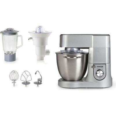 Professionelle Küchenmaschine – DOMO – DO9079KR – 1500 W – 6,7 l – Variable Geschwindigkeit + Pulsfunktion – Grau