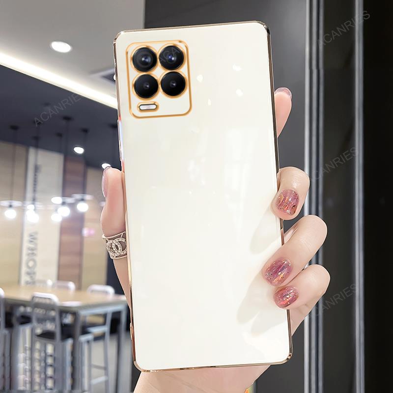 Luxuriöse, modische Hülle mit Überzugsringhalter für Oppo Realme 8 7 Pro 8i 4g Gt Neo 2 3t 5 Master Edition 5g mit Ständer, Silikon-Rückseite