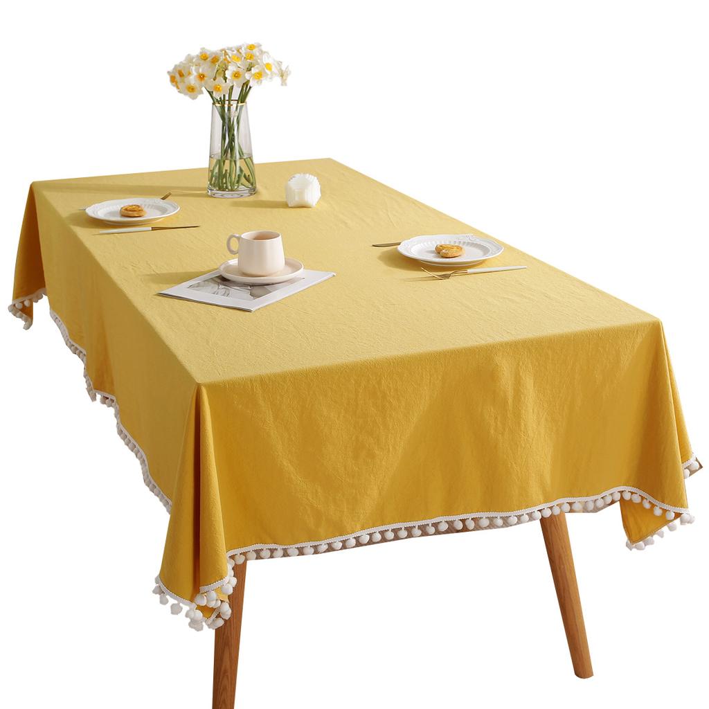 Solid Color Tablecloth Cotton And Linen Fabric Rectangular Dining Table Coffee Table Tablecloth Simple Table Mat Coffee Table Cloth Cover Towel