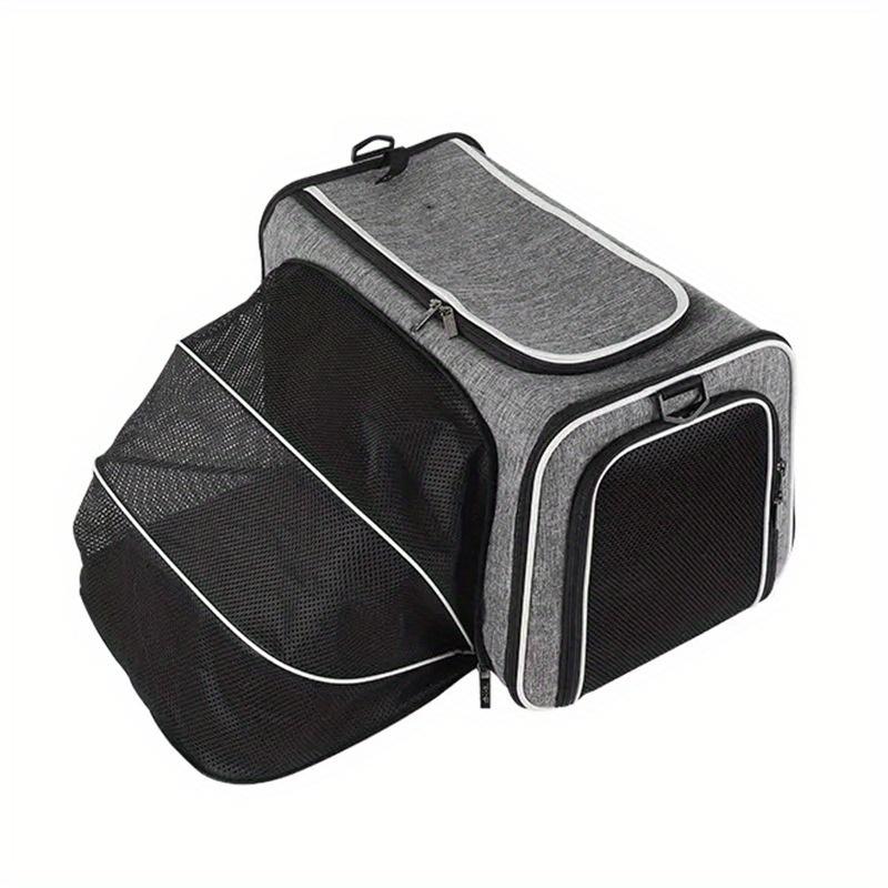 

Портативный нейлоновый рюкзак-переноска для кошек с дышащими сетчатыми окнами, застежкой-молнией, складной конструкцией для путешествий на открытом воздухе светло-серый
