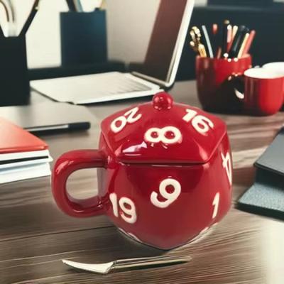 Hochtemperaturbeständige Würfel Keramiktasse Frühstückstasse Würfel Kaffeetasse Büro Wasserbecher Kreative digitale Mutter Tasse