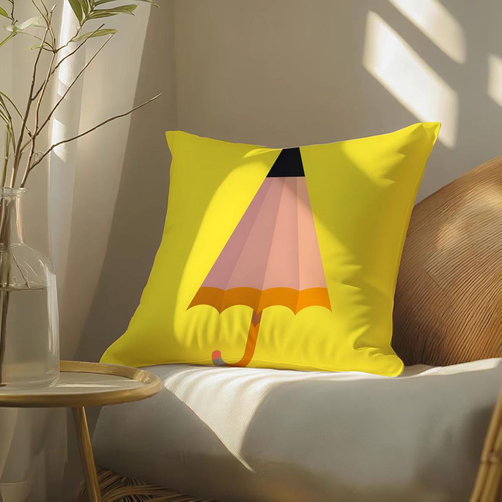 Funny quirky musical instrument patterns Cushion Cover Silky elegant Comfort Sofa Bed Invisible zipper Beach pillowcase