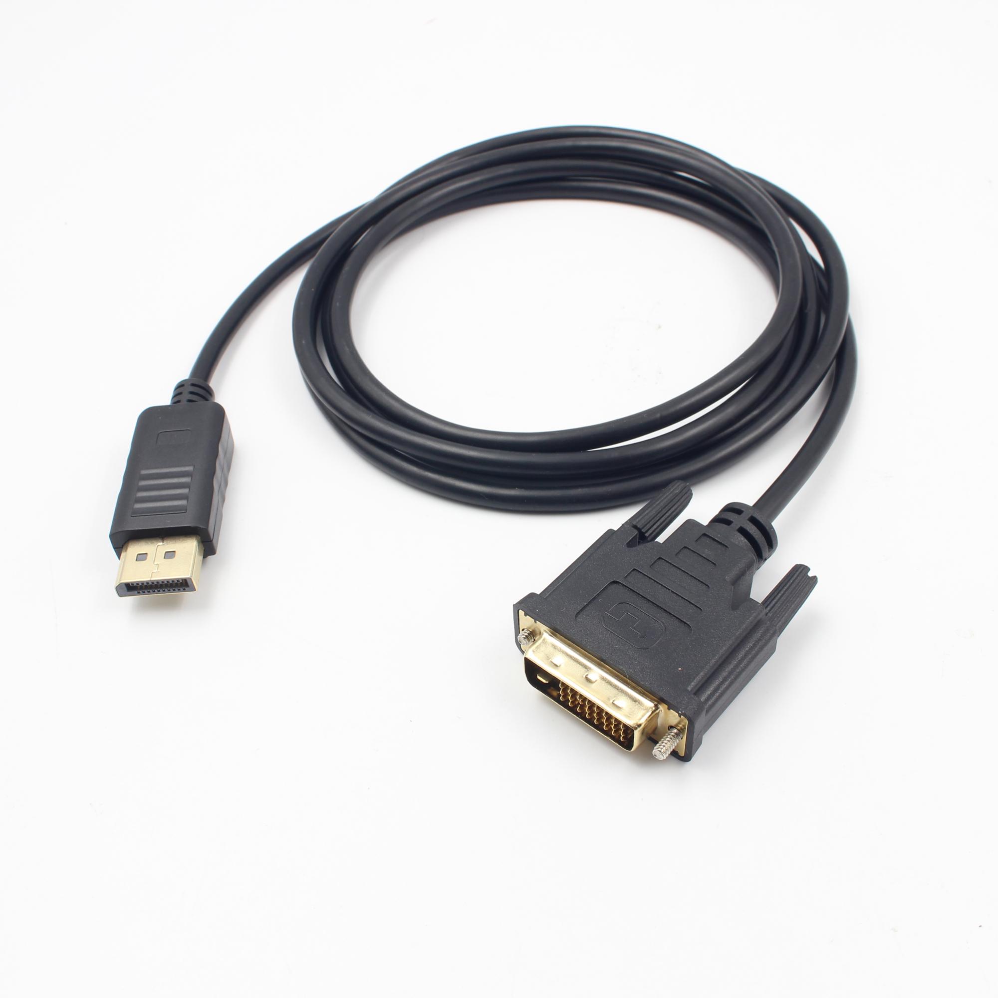 

1.8m DisplayPort DP Male to DVI-D Cord Cable Adapter As Shown A