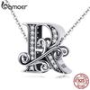 BAMOER Genuine 925 Sterling Silver Letter R Alphabet Beads Charms Fit Charm Bracelets & Bangles DIY