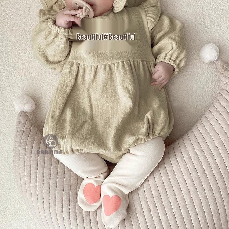 Clearance: Korean Baby Rompers - Deer & Floral Ruffles for Autumn