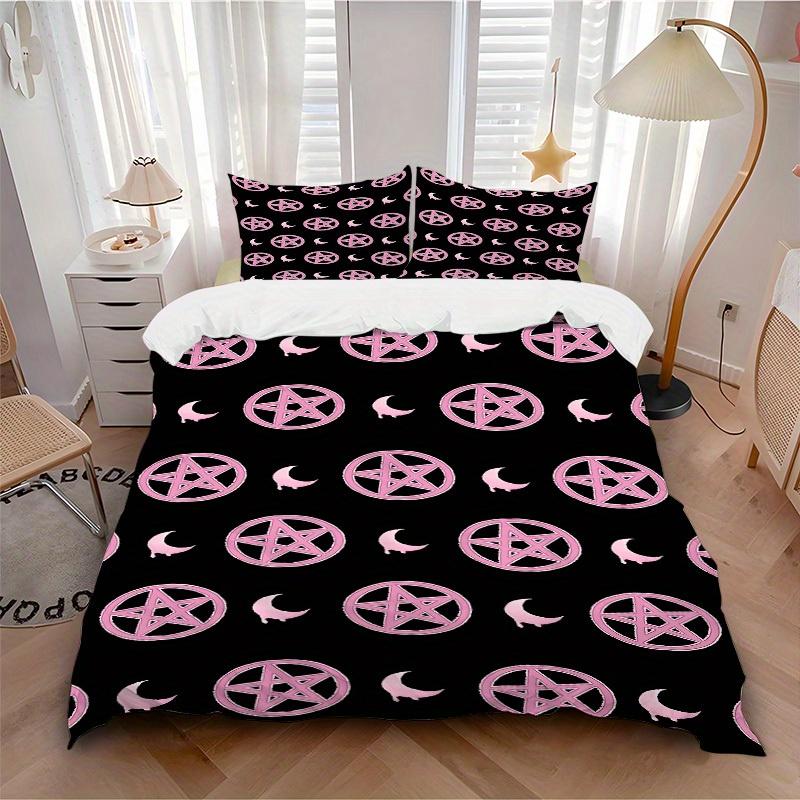 

3pcs Witchcraft Moon Soft Comfortable Bedding set, For Bedroom, Guest Room And Dorm, All - Season Use, High-Definition Printing192 135x200cm