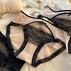 Plus Size Women Sexy Hormones Lace Edge Pure Desire To Hollow Out Mid Waist Panties