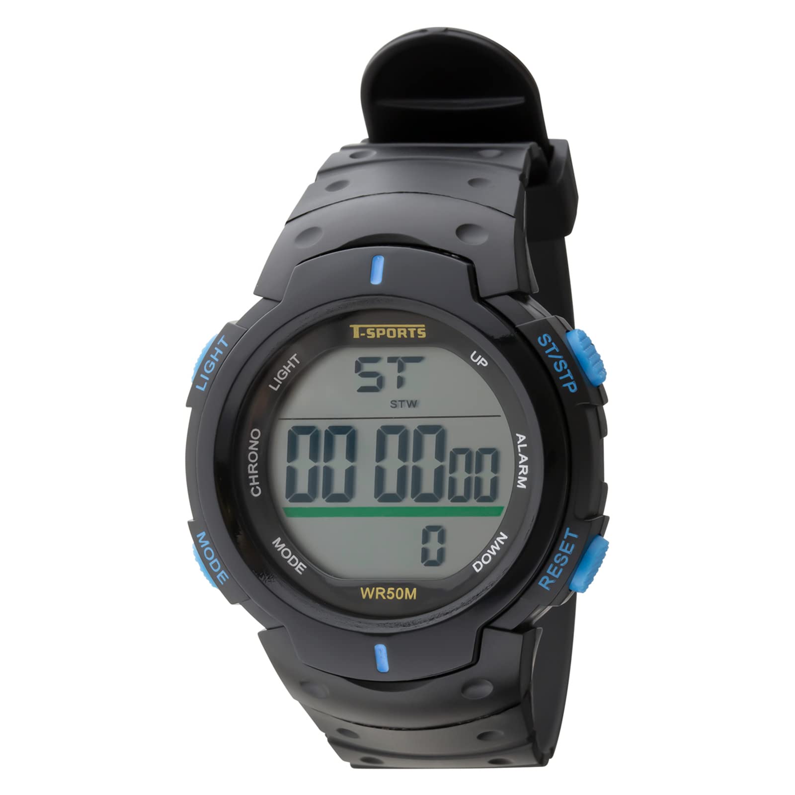 

[Clefa] Digital Watch, Waterproof, Stopwatch Function, Urethane Strap, 191021, Men s, Black