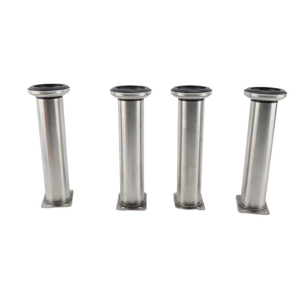 4 Sets Telescopic Furniture Legs Stainless Steel Support Feet with Non Slip Pad for Sideboard TV Cabinet Sofa Bed
