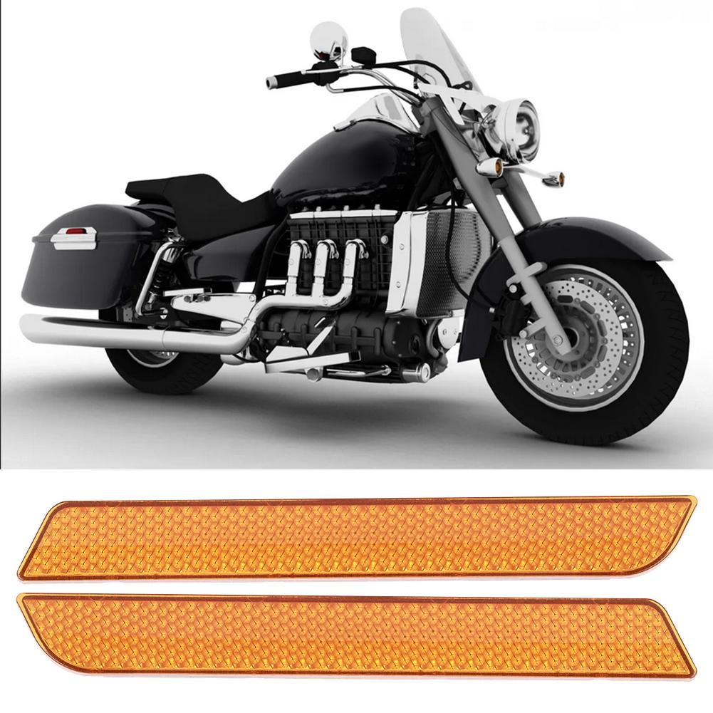 Pair of Saddlebag Reflector   Cover   Warning Small Size Fit for   FLT FLHT FLHRC