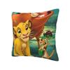 Tryckt Lejonkungen Simba Tecknad Kuddfodral Tyg Kuddöverdrag Gåva Hakuna Matata Kuddfodral Överdrag Stol Dragkedja 45*45cm