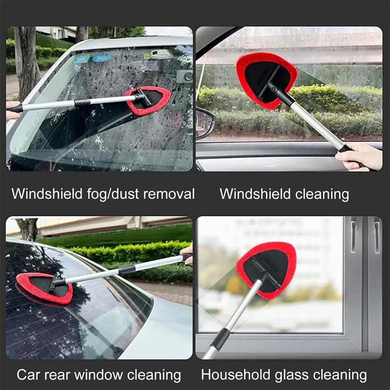 Auto Windschutzscheibenreiniger Mikrofaser Auto Fensterreinigungsbürste Mit Waschbarem Mikrofaserpad Ausziehbarer Griff Autowaschmopp