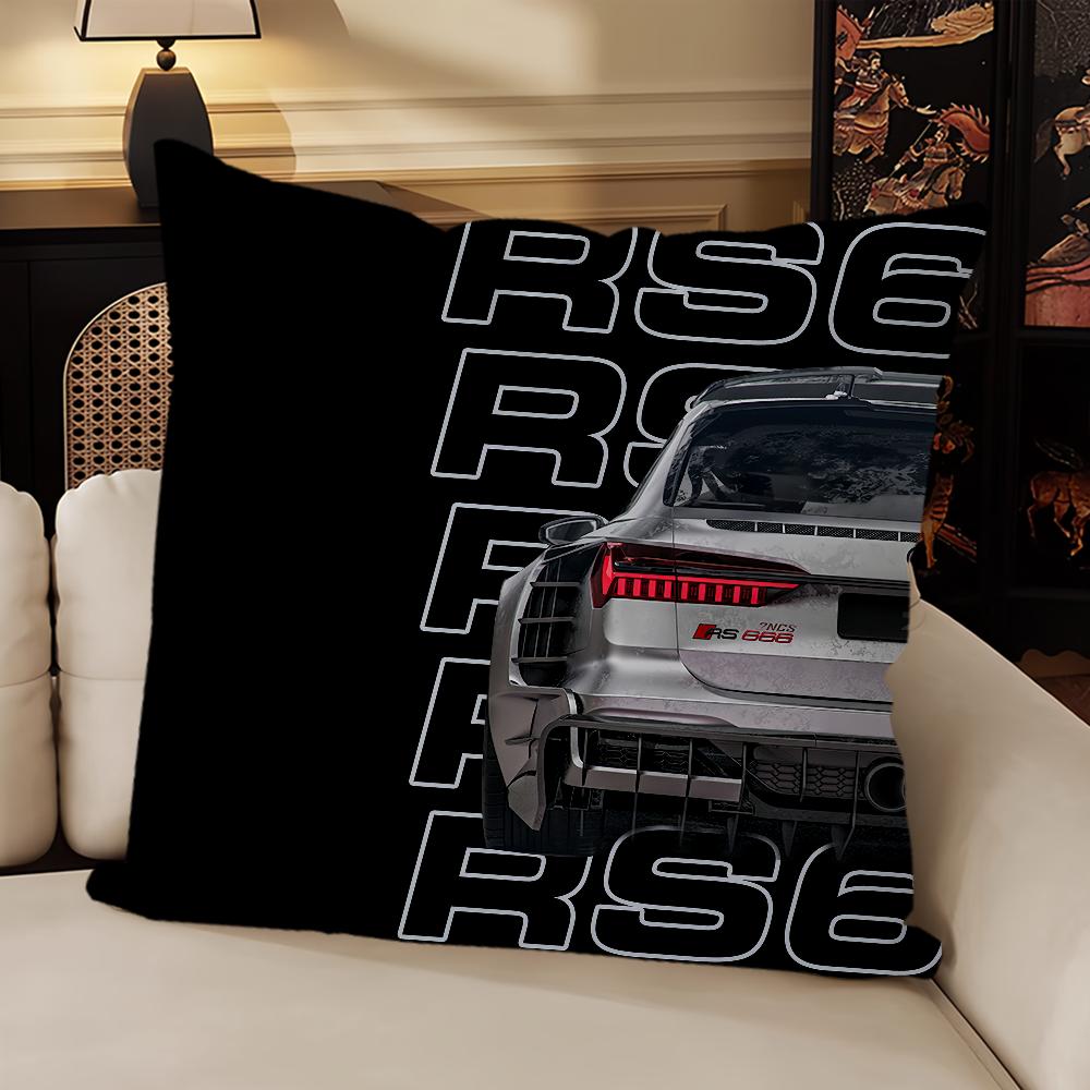 Racing Cars Cushion Cover Living Room Headboard Bedroom Office Cushion Cushion Sofa Nap Time Audis-ES Logo Pillow Case