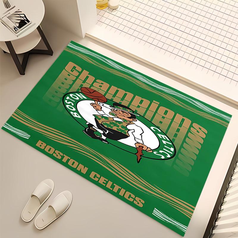 Boston Celtics logo Print Area Rug - Soft,Washable Non-Slip Indoor Mat,Living Room,Home Office Decorative Rug