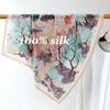 Hangzhou 100% Natural Silk Scarf Women Foulard Female Shawl Wrap High Quality Neckerchief Hijab Bandana Square Elegant Scarves
