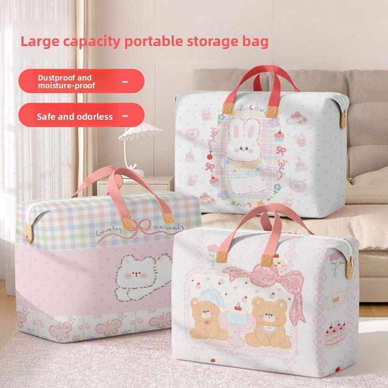 Nonwoven Fabric Quilt Storage Bag With Large Capacity For Bedroom And Moving Use