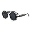 Retro Round Steampunk Sunglasses Men Women Plastic Frame Black Lens Sun Glasses Unisex Outdoor Riding Running Sportd Sunglasses