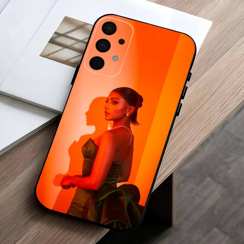 Actress Charithra Chandran Phone Case For Samsung Galaxy A73,A72,A71,A70,A53,A52,A51,Others Soft Black Cover