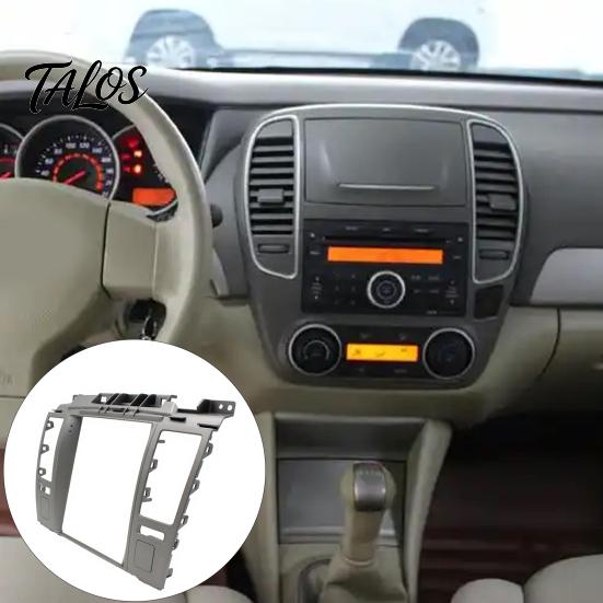 Automotive Center Console Dashboard Panel 9.7 Inch Vertical Car Radio Dash Kit for Nissan Tiida 2005-2010, Durable ABS Interior Upgrade Split
