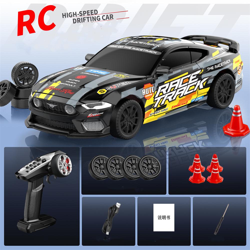 ZY013 RTR 1/43 2.4G 4WD Drift RC Car Mini Full Proportional LED Light Optional Gyro Remote Control High-Speed Vehicles Models