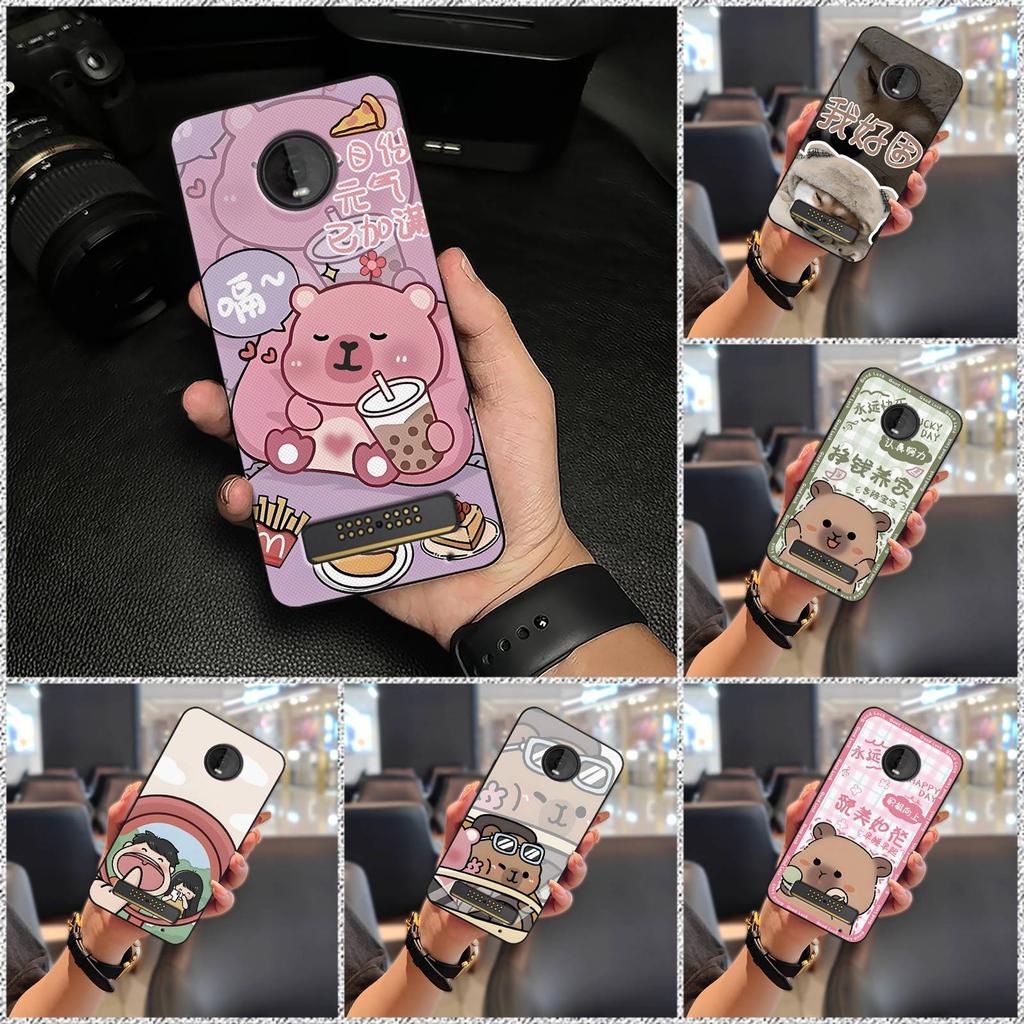 Cartoon Stoßfestes Handyhülle Für MOTO Z4 Play Graffiti Modedesign Wasserdicht Schmutzabweisend Anti-Knock TPU Langlebig
