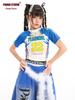 Girls' Hip Hop Dance Outfit: Short Sleeve T-shirt with Ripped Pants or Shorts Set for Performances