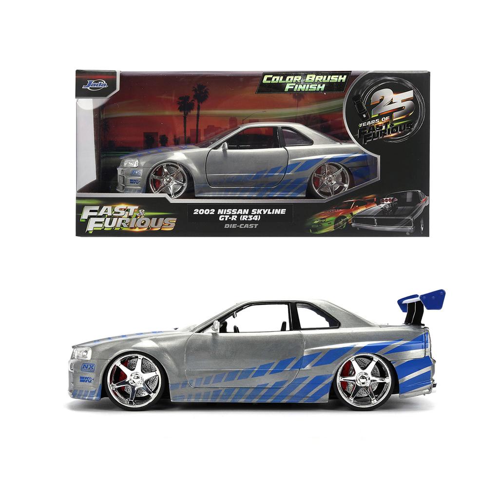 JADA 1:24 Fast & Furious 25th Anniversary Diecast Car – Metal Vehicles Collection Limited Edition