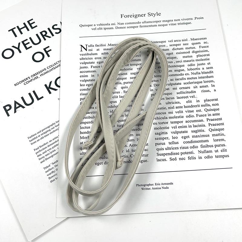 Spring/Summer Thin Tie & Belt Set: Solid Color, Versatile & Simple Clothing Accessories