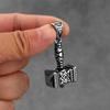 Viking Raytheon Hammer Stainless Steel Pendant Necklace Versatile Accessories Celtic Knot Men's Jewelry