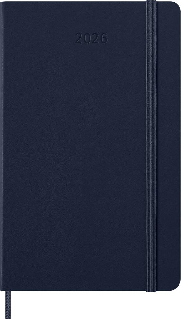 Moleskine 2026 January Daily Large Size W X 21cm Sapphire DHB2012DC3Y26 Planner, Start, 12-Month Diary, (13cm H), Hardcover, Blue,