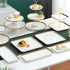 Elegant Ceramic Dessert & Snack Display Stand Set