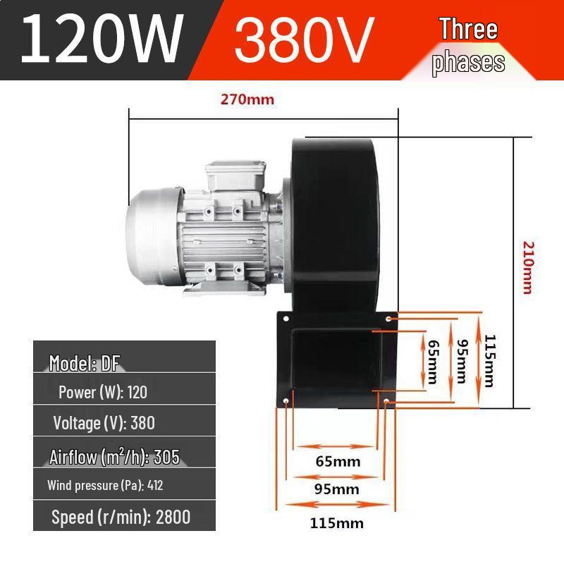 DF Industrial Centrifugal Fan: Low-Noise, High-Temp Resistant, 220V/380V Multi-Blade Blower