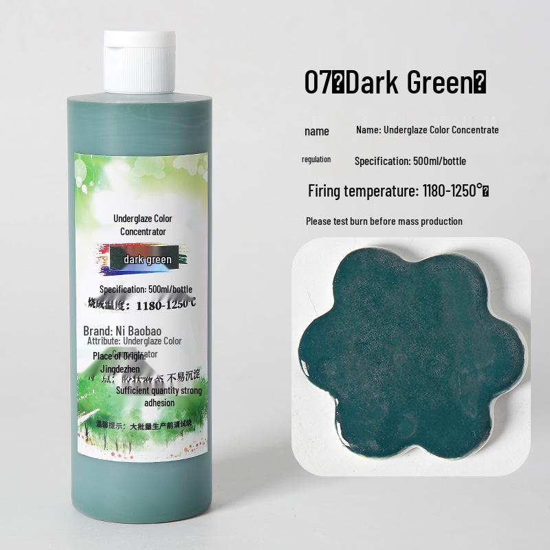 Ceramic Underglaze Concentrate 500ml – Medium Temp Pigment for Pottery Painting