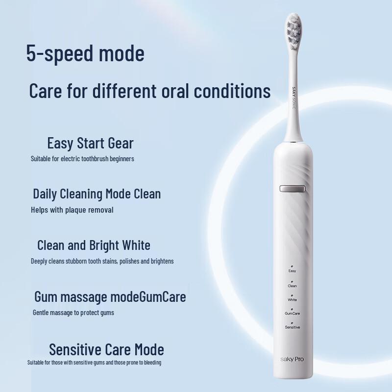 Saky T3 Smart Sonic Electric Toothbrush CN plug (adapter included)