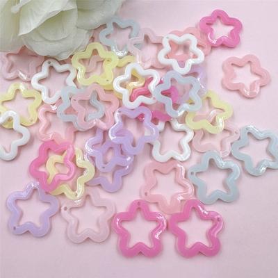 5/10/20 Stück Schmuckzubehör Halbtransparente lose Perlen Stern Acryl Ohrringe Herstellung für Halskette 30mm DIY Jelly Color Anhänger