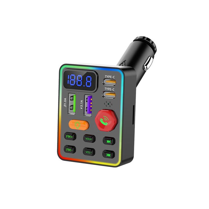 

Bluetooth FM-трансмиттер Q53 с цифровым дисплеем, TF-картой, функцией громкой связи и быстрой зарядкой для автомобиля QC3.0