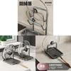 Kitchen Cookware Lid And Utensil Organizer With Aluminum Alloy Surface Mount For Countertop Use