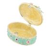Hand Painted Trinket Box Enamel Vintage Jewelry Storage Box Metal Jewelry   Decorative Rings Earrings Necklace Box