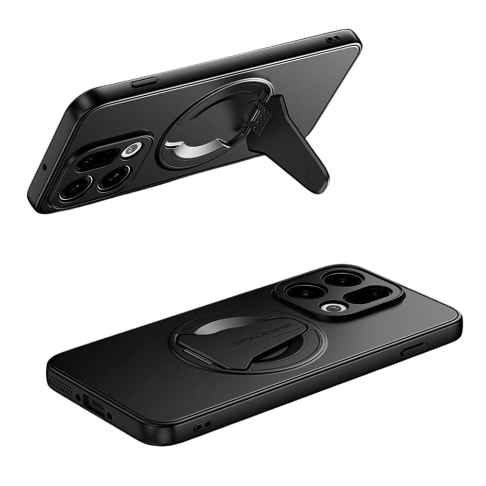 Pro Oppo Find X9 5G Magnetický kryt Skrytý stojánek Matný PC TPU zadní kryt telefonu s pocitem kůže