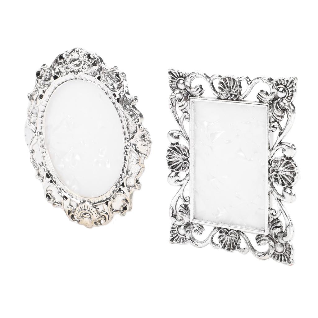 2 Pcs Nail Art Vintage Metal Resin Display Board Nail Polish Mixing
