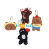 1Pcs Cute Pet Bag Pendant Cartoon Plush Doll Keychain Girl Backpack Bead Chain Decoration DIY Accessories