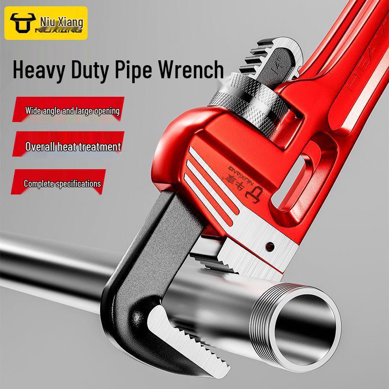 German Style Heavy Duty Pipe Wrench and Universal Water Pump Pliers – Large Opening, High Hardness for Plumbing Installation
