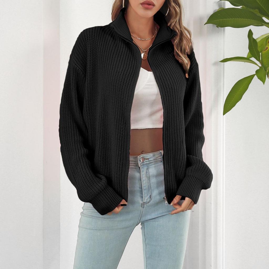 Women's Casual Fashion Comfortable Cardigan Long Sleeve Street Trend Knitted Sweater